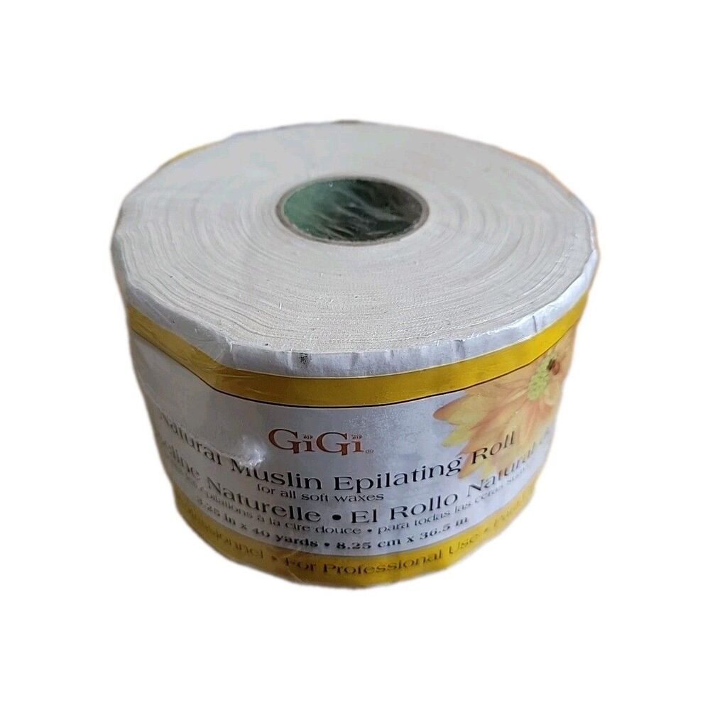 GIGI Natural Muslin Roll 3.25 in. x 40 yards Brand New Sealed For ALL Soft Waxes